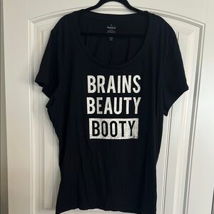 Torrid Black and White Graphic Short Sleeve Tee